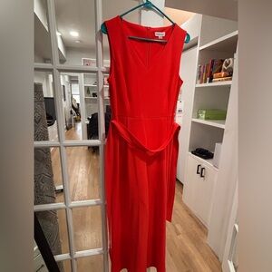 Calvin Klein Vibrant Red Maxi Jumpsuit